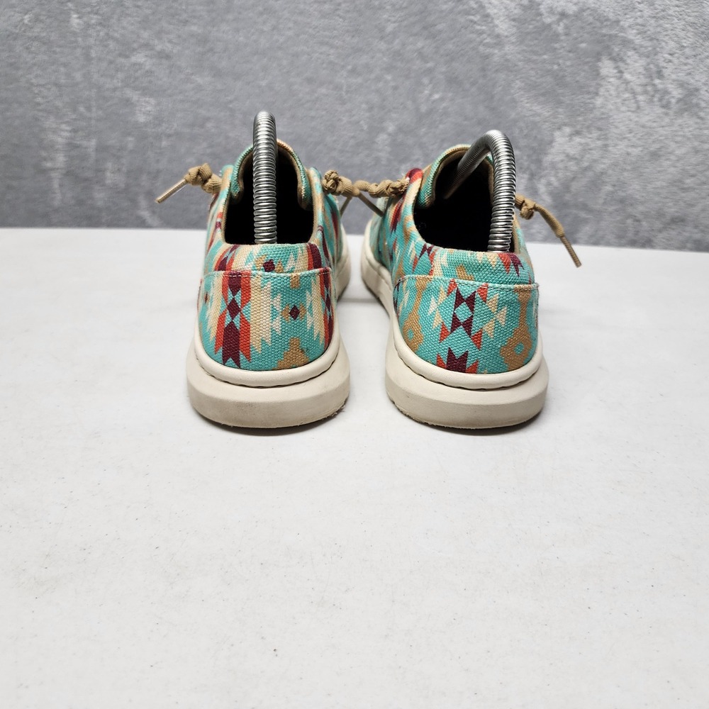 Ariat Hilo Slip On Shoes Womens Size 8 Turquoise Western Aztec Saddle Blanket - Picture 8 of 11